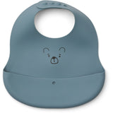 LIEWOOD Mr Bear Dove Blue / Whale Blue Ember Printed Bib 2-pack
