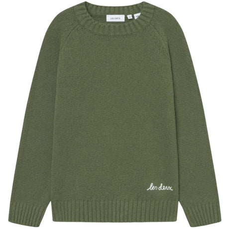 Les Deux Kids Chive Green Brad Roundneck Knit Kids