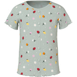 Name It Pale Aqua Fruit Flowers Nmfvemia Aop Ss Slim Top