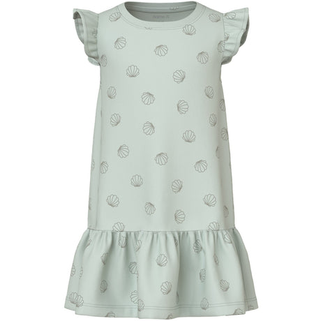 Name It Pale Aqua Sea Shells Green Nmfvida Capsl Dress