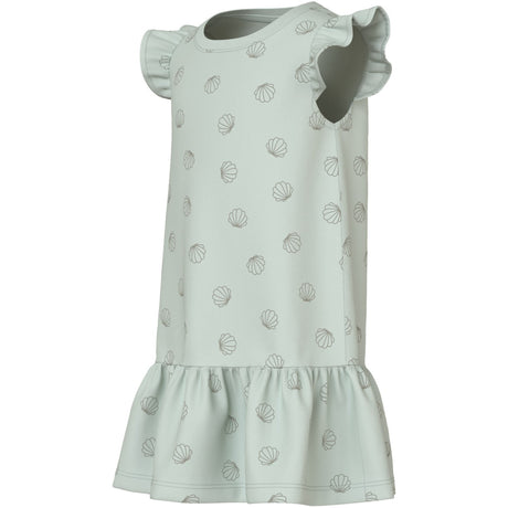 Name It Pale Aqua Sea Shells Green Nmfvida Capsl Dress