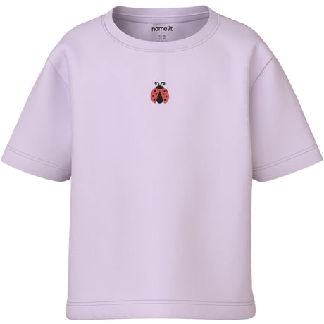 Name It Lavender Fog Ladybug Embroidery Nmfvictoria Ss Nreg Top