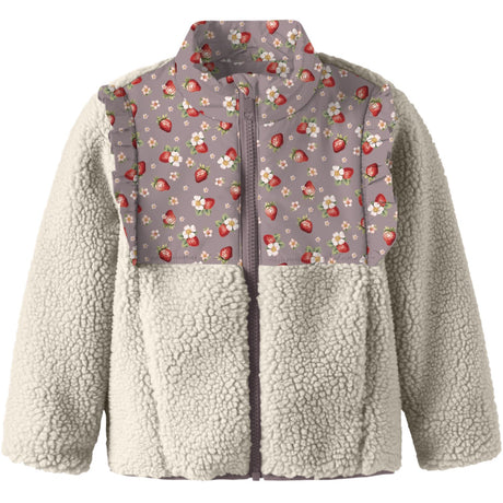 Name It Whitecap Gray Strawberry Nmfminna Teddy Jacket