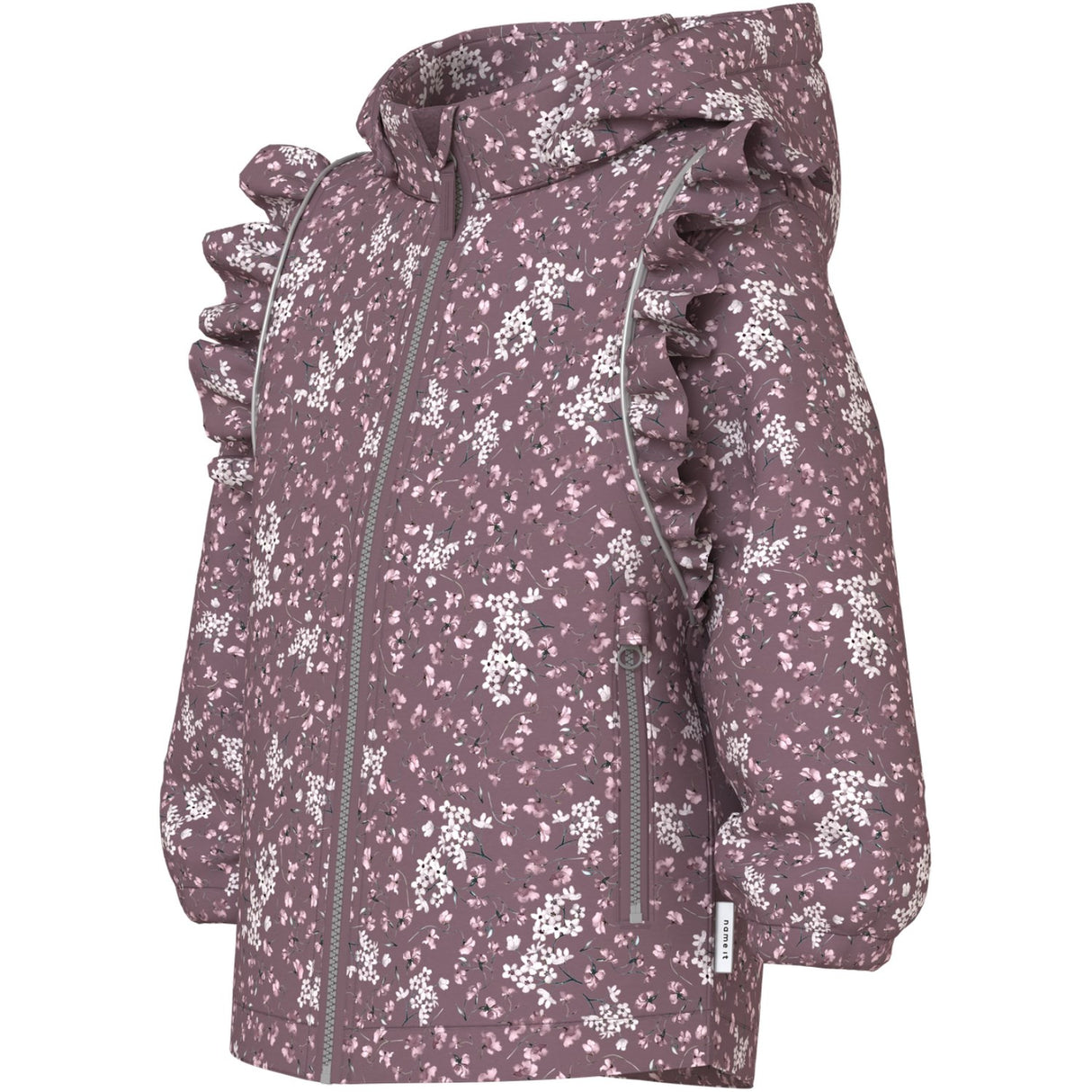 Name It Grape Shake Floral Dream Nmfalfa08 Softshell Jacket Frill Aop Fo