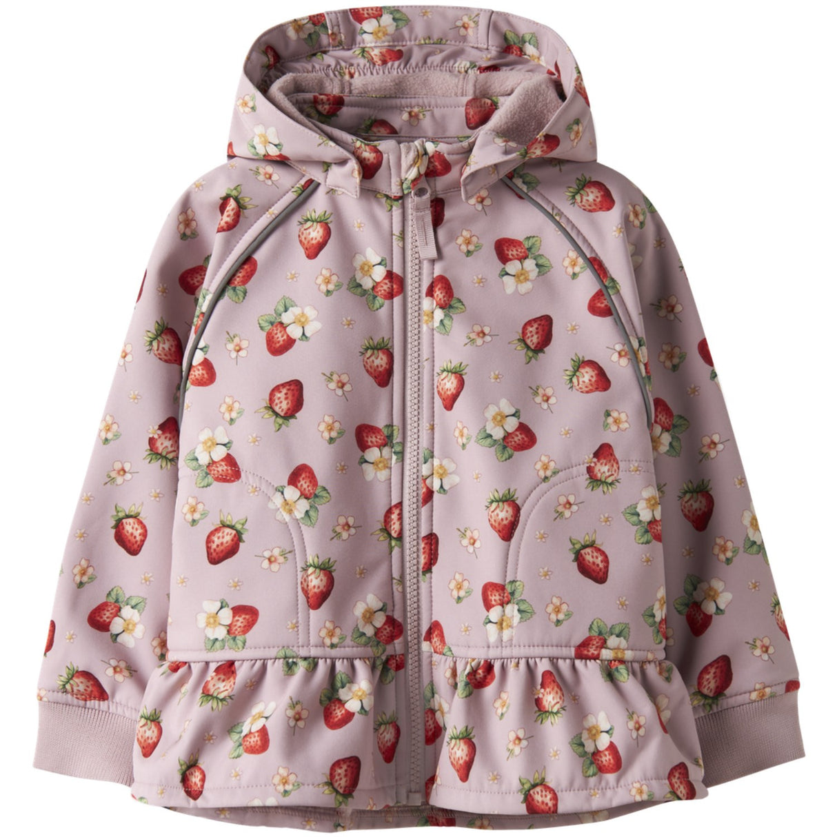 Name It Keepsake Lilac Strawberry Nmfalfa08 Softshell Jacket Peblum Fo