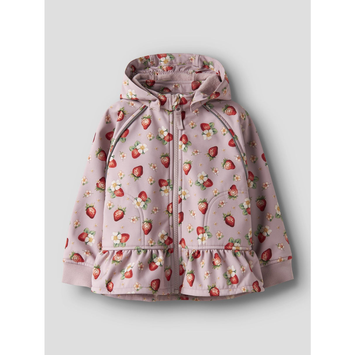Name It Keepsake Lilac Strawberry Nmfalfa08 Softshell Jacket Peblum Fo