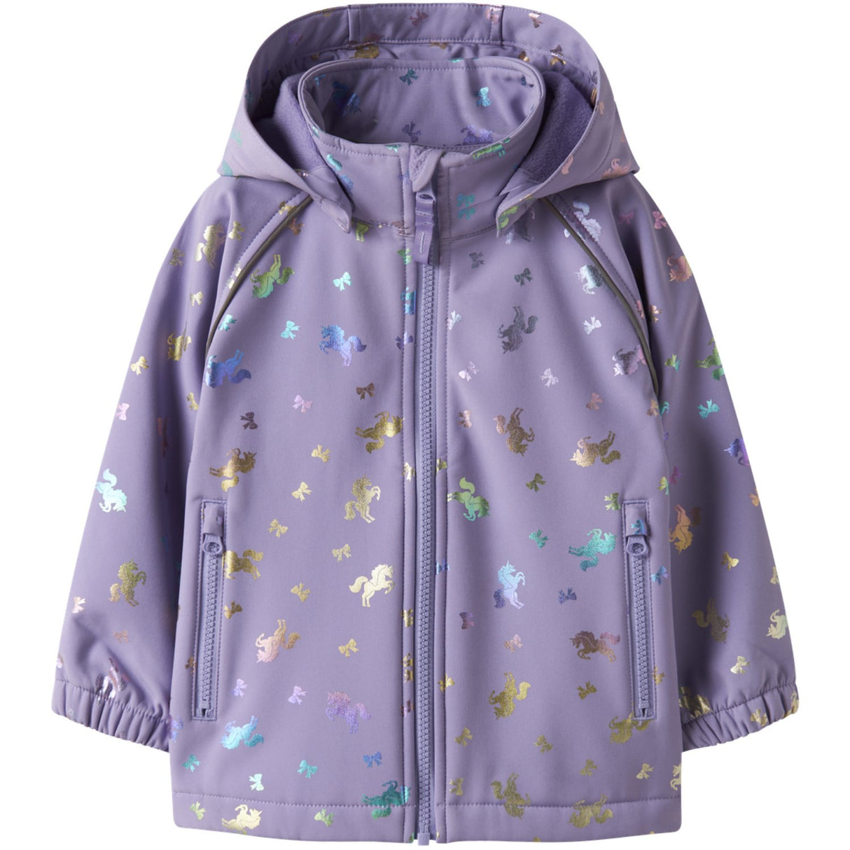 Name It Sunlit Allium Bow Nmfalfa08 Softshell Jacket Foil Aop Fo