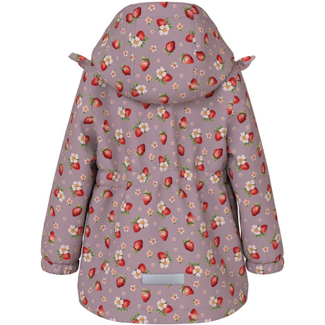 Name It Keepsake Lilac 1 Strawberry Nmfmaxi Jacket Li Frill Aop