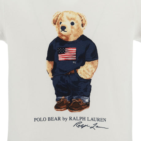 Polo Ralph Lauren White / Elite Blue Ss Bear Tee And Short Set