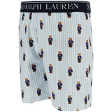 Polo Ralph Lauren White / Elite Blue Ss Bear Tee And Short Set