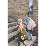 OYOY Brown/Red Darling Bear Tote Bag