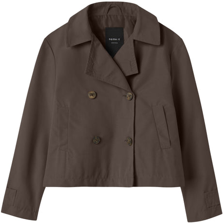 Name It Chocolate Brown Nkfmadelin Trench Coat Short