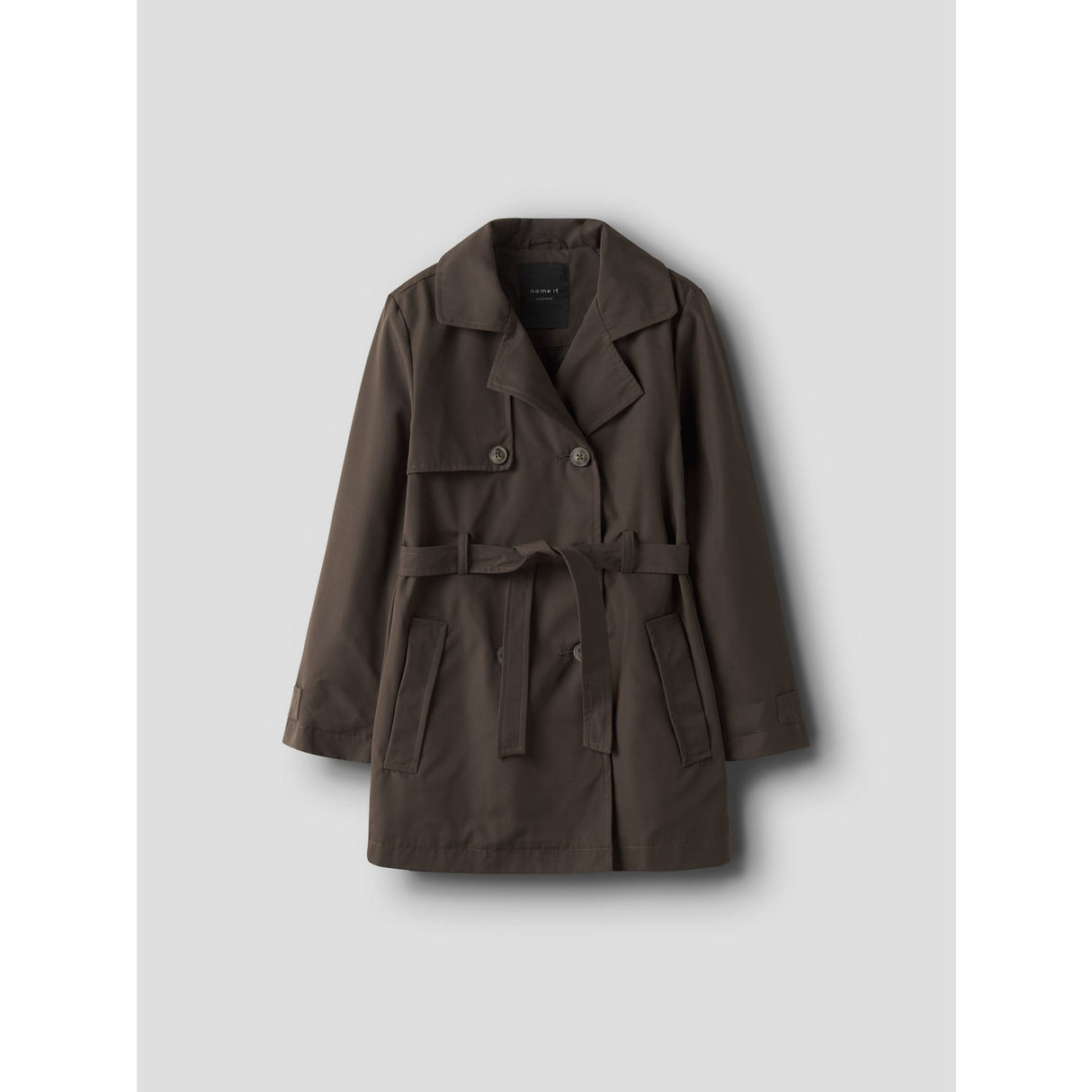 Name It Chocolate Brown Nkfmadelin Trench Coat Noos