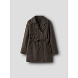 Name It Chocolate Brown Nkfmadelin Trench Coat Noos