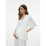 Mama;licious Snow White Mlangia Tess 24 Jrs Wrap Top 2F
