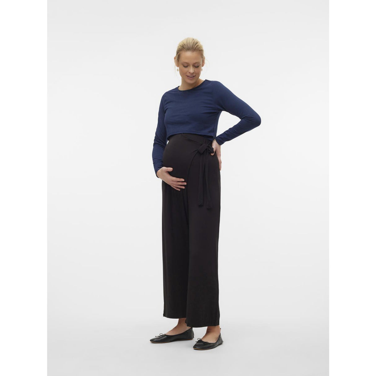 Mama;licious Black Mlgiovanna Jrs 78 Pants Hw A.