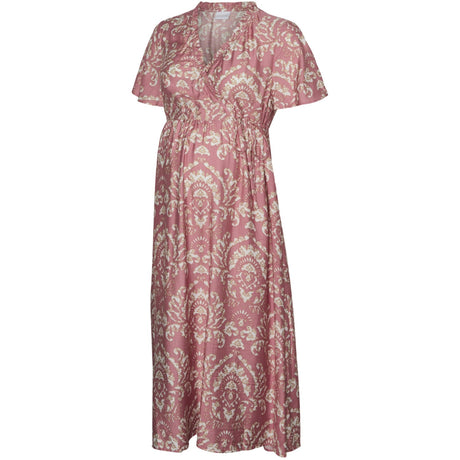 Mama;licious Zephyr Snow White Pattern Mlpauline Tess S/S Wo Midi Dress 2F