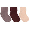 Mp Danmark Rose Dust Wool Rib Baby Socks 3-Pack