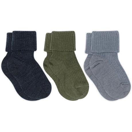 Mp Danmark Olivine Wool Rib Baby Socks 3-Pack