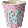 Rice Flowers Medium Melamine Cup With The Letter M