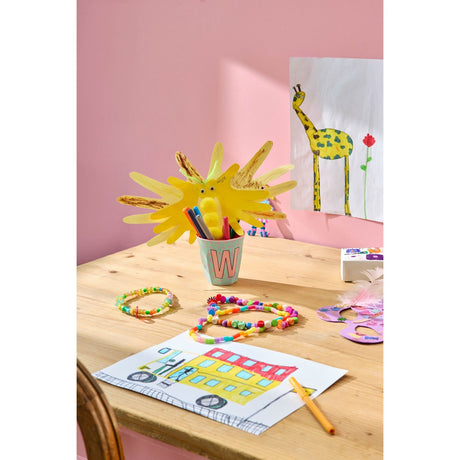 Rice Flowers Medium Melamine Cup With The Letter W