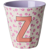 Rice Flowers Medium Melamine Cup With The Letter Z