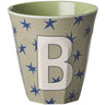 Rice Flowers Medium Melamine Cup With The Letter B