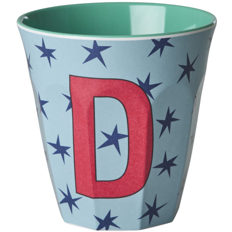 Rice Flowers Medium Melamine Cup With The Letter D