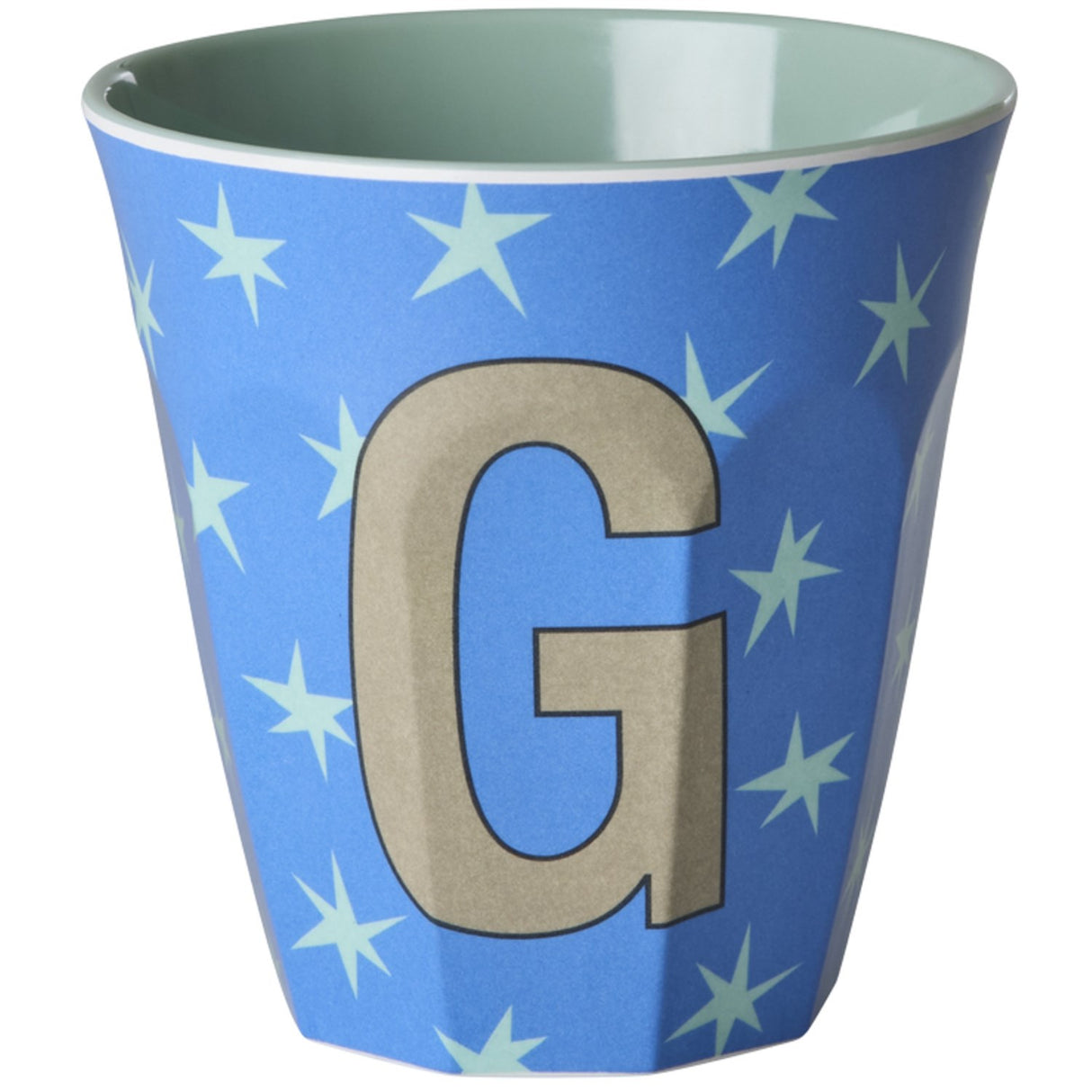 Rice Flowers Medium Melamine Cup With The Letter G