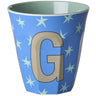 Rice Flowers Medium Melamine Cup With The Letter G