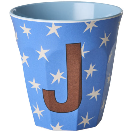 Rice Flowers Medium Melamine Cup With The Letter J