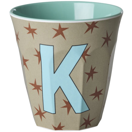 Rice Flowers Medium Melamine Cup With The Letter K