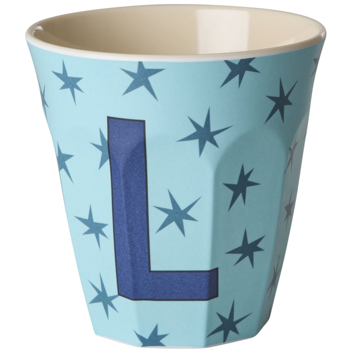 Rice Flowers Medium Melamine Cup With The Letter L