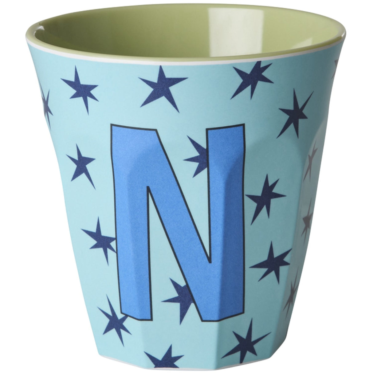 Rice Flowers Medium Melamine Cup With The Letter N
