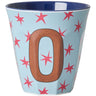 Rice Flowers Medium Melamine Cup With The Letter O