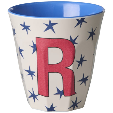 Rice Flowers Medium Melamine Cup With The Letter R