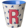 Rice Flowers Medium Melamine Cup With The Letter R