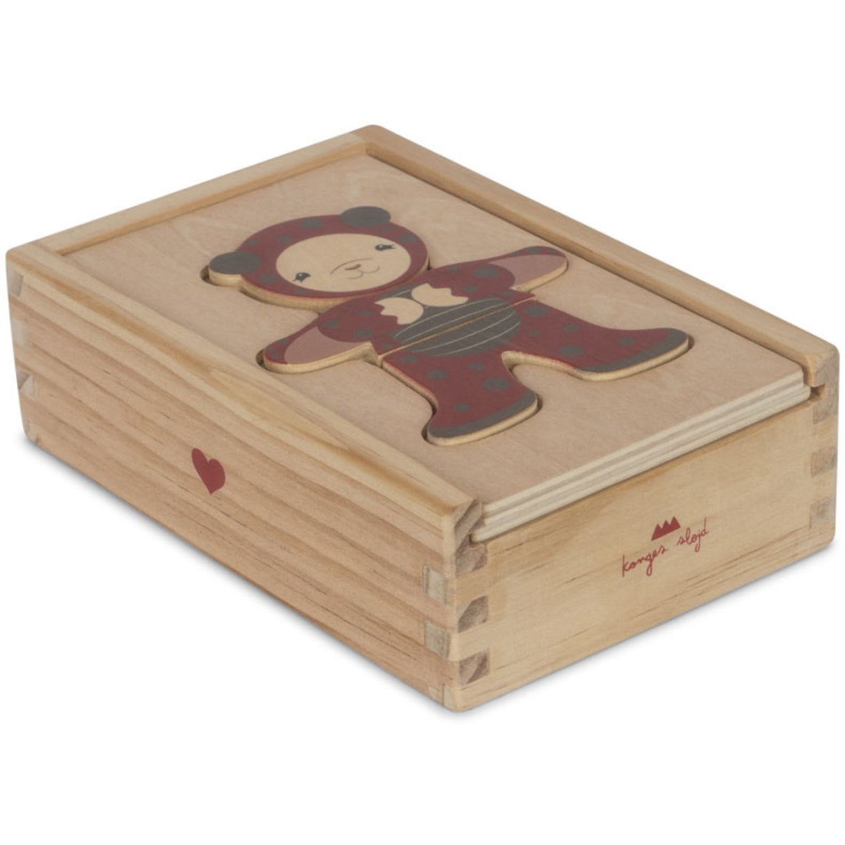 Konges Sløjd Multi Wooden Teddy Dress Up Animals Fsc