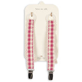 Konges Sløjd Bubblegum Check 2 Pack Pacifier Strap