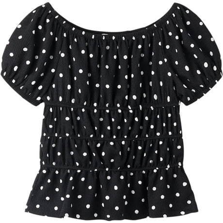 Name It Black Nkfrachel Ss Top