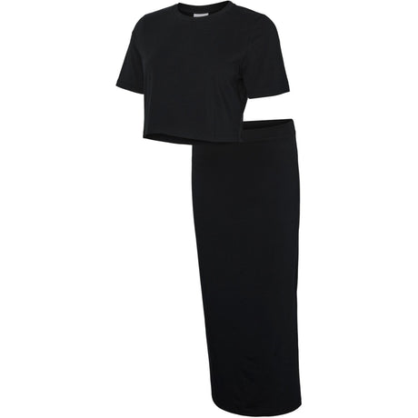 Mama;licious Black Mlkerrie Top & Skirt Jrs Set Noos
