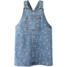 Name It Medium Blue Denim Flower Nmfrosa Short Dnm Bibskirt 3555-On Noos