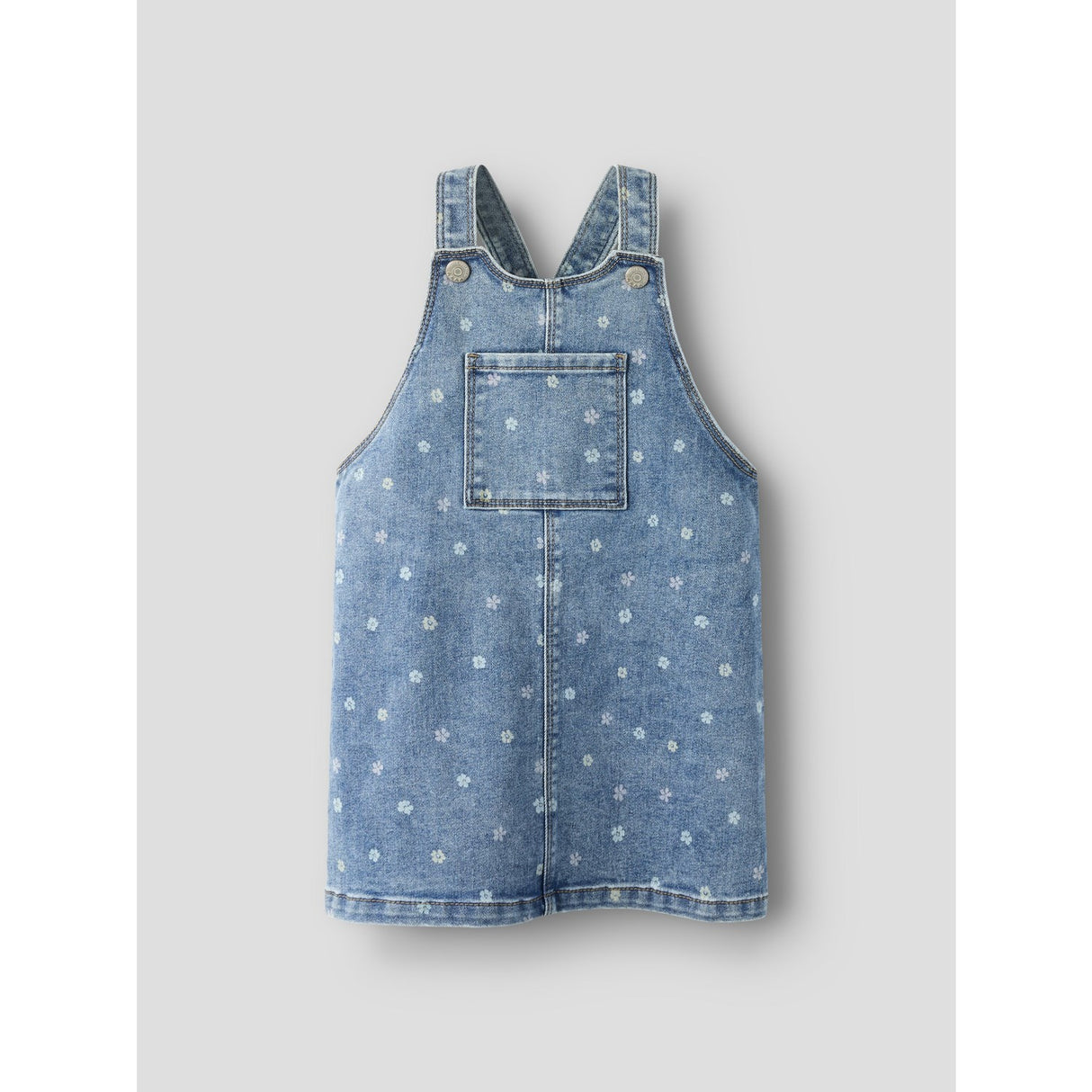 Name It Medium Blue Denim Flower Nmfrosa Short Dnm Bibskirt 3555-On Noos