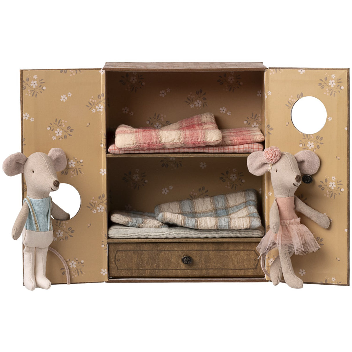 Maileg Ballet Mus I Dansestudie, Lillesøster And Lillebror