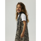 Name It Cement Black Zebra Zebra Twill Spencer Dress