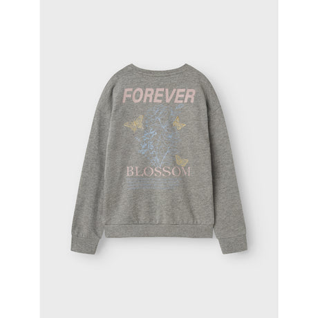 Name It Light Grey Melange Nkflotte Nreg Sweat Unb