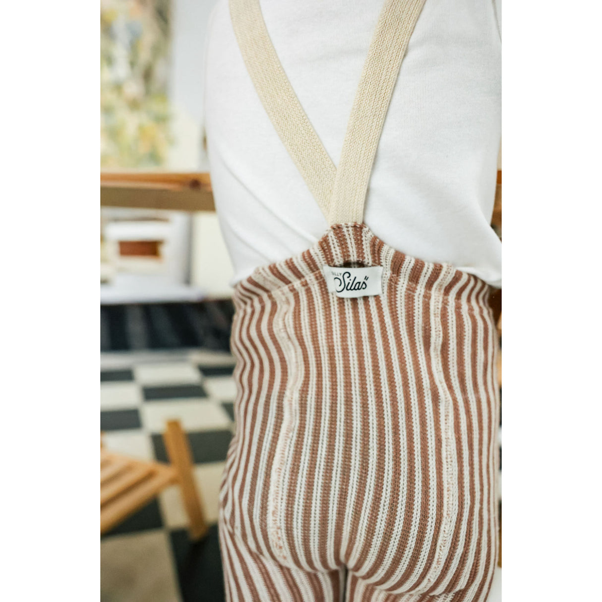 Silly Silas Granola X Cream Striped Special Footless Tights