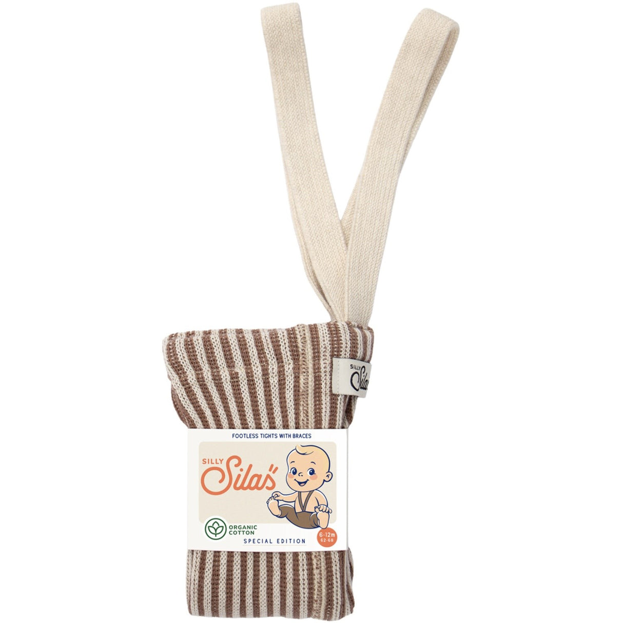 Silly Silas Granola X Cream Striped Special Footless Tights