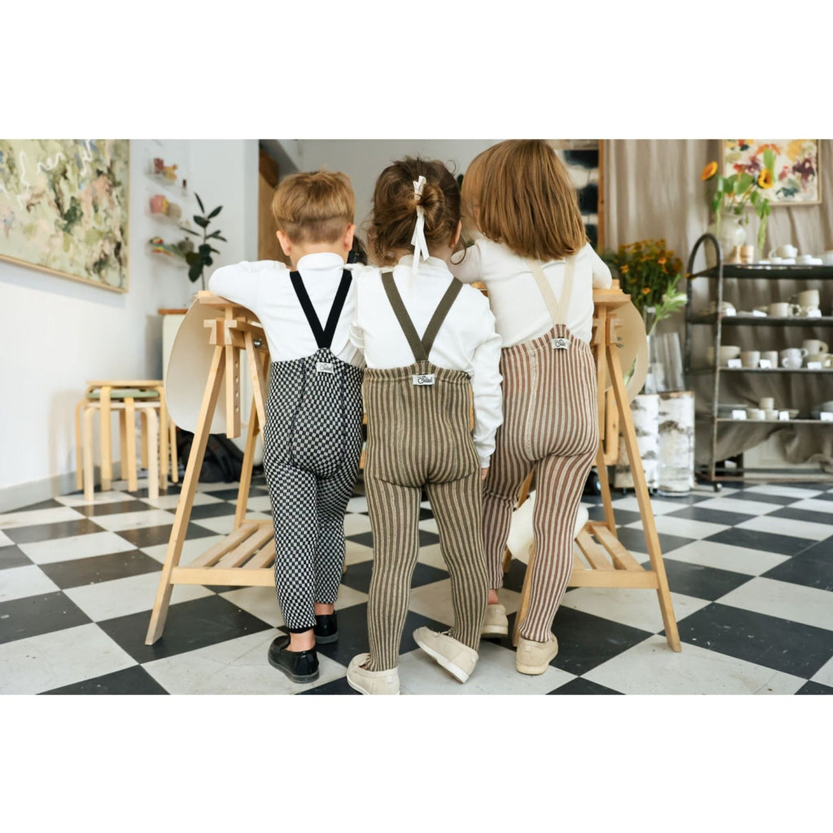 Silly Silas Granola X Cream Striped Special Footless Tights