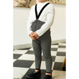 Silly Silas Black X White Checked Special Footless Tights